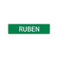 thumbnail image 1 of Ruben Boys Children Name Letter Printed Label Wall Plaque Decoration Indoor Outdoor Aluminum Metal Sign 4"x13.5", 1 of 1