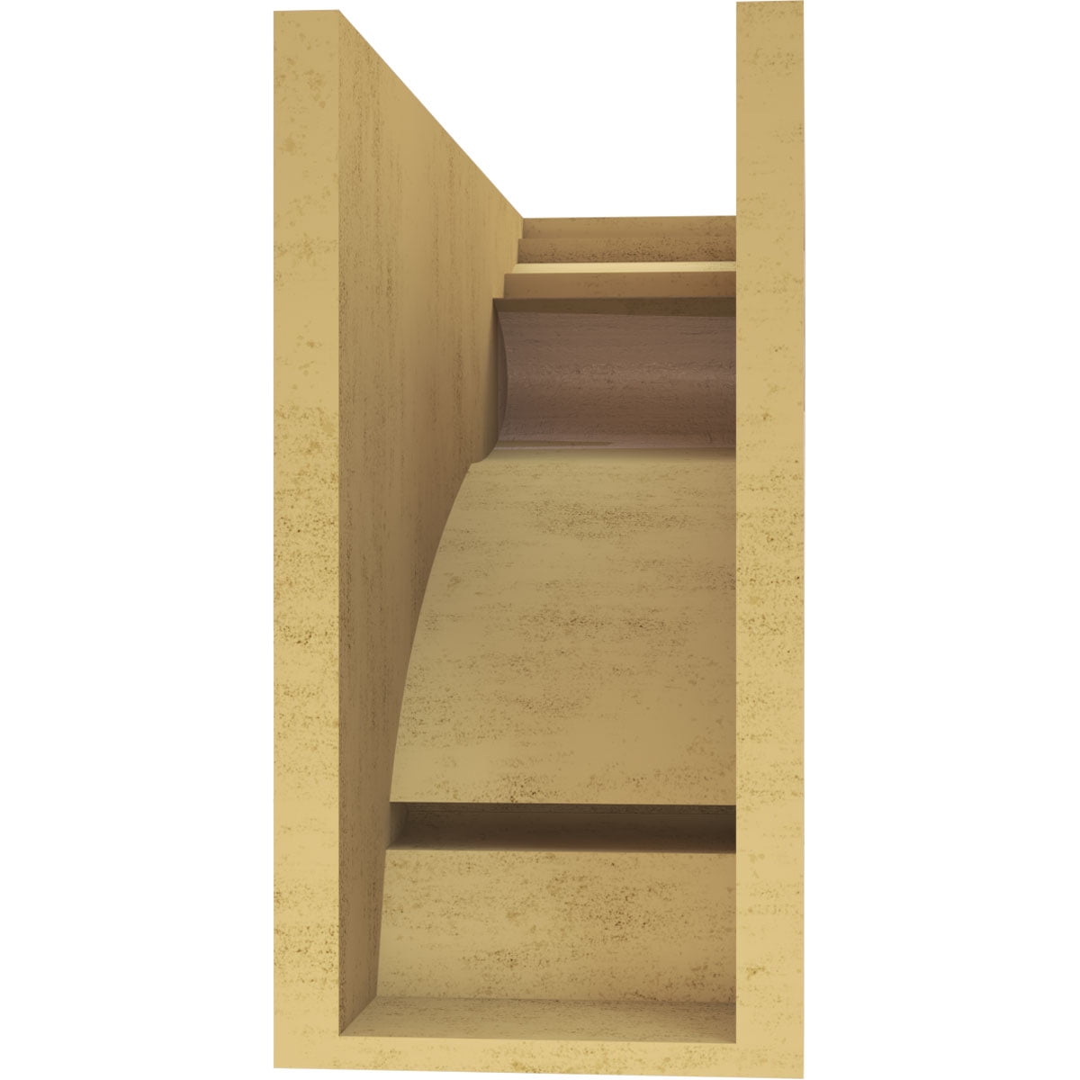8"W x 24"D x 16"H Classic Mayflower Rough Cedar Woodgrain TimberThane Corbel, Primed Tan