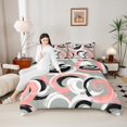 thumbnail image 4 of Homewish Teens Geometric Swirl Stripes Bedding Comforter Set 2pcs,Abstract Watercolor Graffiti Twin Comforter Sets Microfiber,Vintage Aesthetic Breathable Bedding Set,Luxury Bedroom Decor,Reversible, 4 of 8