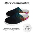 thumbnail image 6 of Daiia Colorful Flower Bird Print Women’s Fuzzy Slippers Memory Foam Lightweight House Shoes Cozy Loafer Flannel House Shoes-44/45, 6 of 7