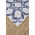 thumbnail image 4 of Feizy Granada Transitional Geometric, Blue/White, 2' x 3' Accent Rug Easy Care Pet & Kid Friendly Handmade Global Trellis & Lattice Design Carpet for Living Dining Bed Room, 4 of 4