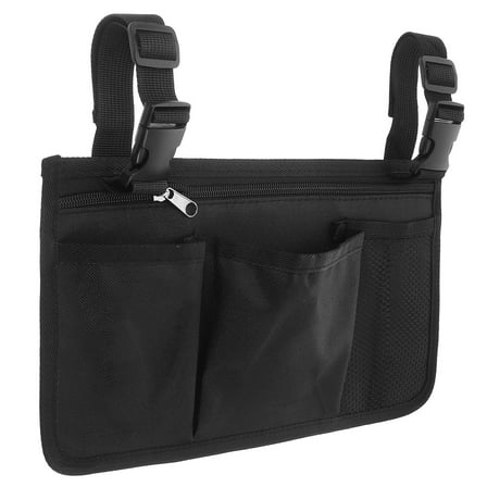 OUNONA Walker Pouch for Folding Walker Oxford Cloth Black Convenient