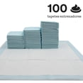 thumbnail image 3 of dognut - Tapete Entrenador para Perros y Cachorros, Medida Estándar: 56 x 56 cms, 5 Capas, Secado rápido, ultrabsorbente, a Prueba de Fugas, Paquete de 100 almohadillas, azul y blanco, 3 of 6