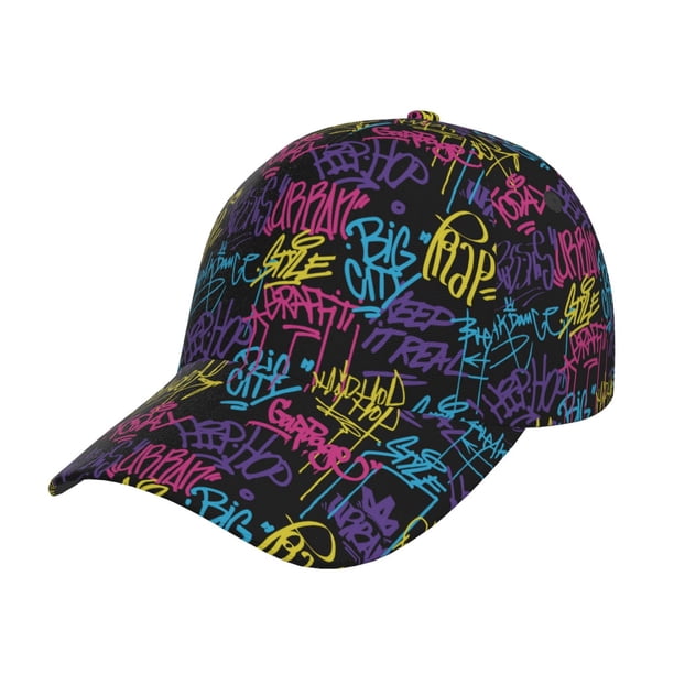 Fotbe Graffiti Art Gorro Clásico de Béisbol, Gorra Ajustable con Broche Snapback, Gorro de Exterior de Algodón Suave