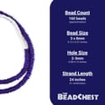 thumbnail image 4 of The Bead Chest Cobalt Blue Java Glass Button Beads (8mm), 4 of 4
