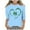 G-Light Blue, variant on Saint Patricks Day 3/4 Length Sleeve Funny T Shirts Girls Crewneck Girls Shirts Green Shamrock Irish Tees Raglan Kid Irish Saint Tee Top