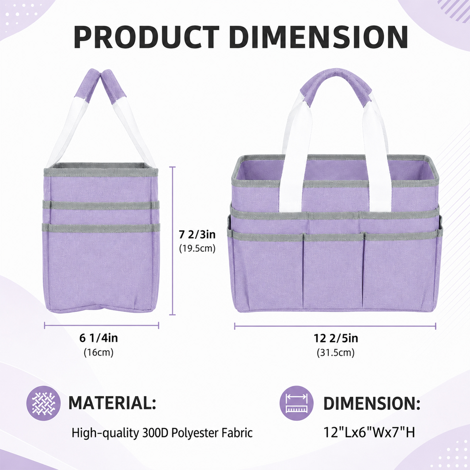 Lavfox Craft Organizer Tote Bag with 16 Pockets photo 2
