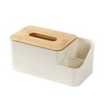 thumbnail image 2 of sunsanly Tissue Box Desk Organizer with Storage Compartment Large Capacity Modern Pen Holder Small Table Organizer Case Office Accessory, 2 of 8