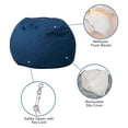 thumbnail image 6 of Emma + Oliver Small Denim Refillable Bean Bag Chair for Kids and Teens, 6 of 10