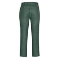 thumbnail image 5 of Puntoco Pantalones de traje casuales con botones y bolsillos con estampado de rayas rectas para hombre, 5 of 5