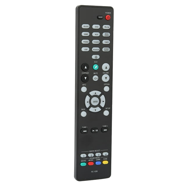 Suministros de receptor AV, RC1226 Reemplazo de control remoto Accesorios de audio y video Control remoto para DENON Construido para durar