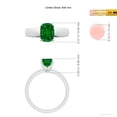 thumbnail image 5 of ANGARA Lab Grown Prong-Set Cushion Rectangular Emerald Engagement Ring for Women in 14K White Gold (Size-8x6mm) | May Birthstone, Anniversary, Jewelry Gift for Women | Lab-Grown Emerald Ring, 5 of 9