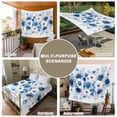 thumbnail image 6 of White Blue Flower Large Tapestry for Bedroom Wall Hanging Tapestry,Vintage Pastoral Floral Petals Spring Ceiling Backdrop Tapestries Poster Blanket Wall Decor for Teens Room Living Room 100" x 59", 6 of 8
