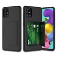thumbnail image 1 of Galaxy A51 5G Wallet Phone Case, Tekcoo Shockproof Hybrid Rubber Hard PC & TPU Armor Protective Case Cover with 3 Cedit Cards ID Holder Slots for Samsung Galaxy A51 5G 6.5" -Black, 1 of 7