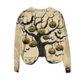 thumbnail image 6 of DOSUKRAI Halloween Sweatshirts for Women Funny Spooky Season Funny Long Sleeve Graphic Crewneck Pullover Tops Cute Ghost Sweater Multicolor,M, 6 of 6
