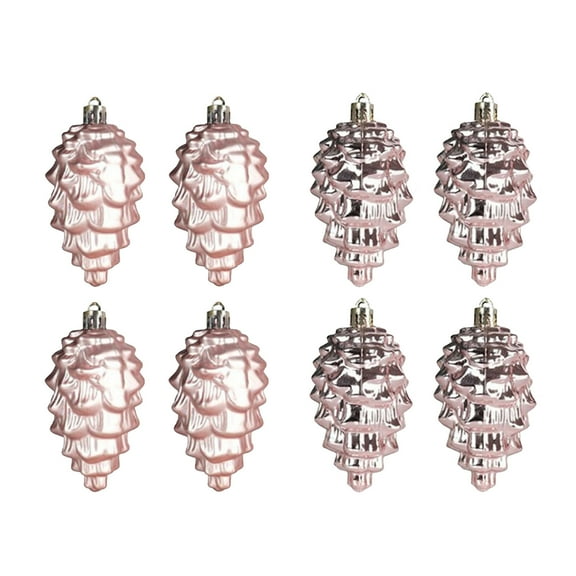 LSLJS Christmas Tree Balls Set, 8 PCS Christmas Decorations Pine Cone Special-shaped Shatterproof Plastic Hanging Ball Ornaments, Christmas Pendants Tree Supplies for Holiday Wedding Party