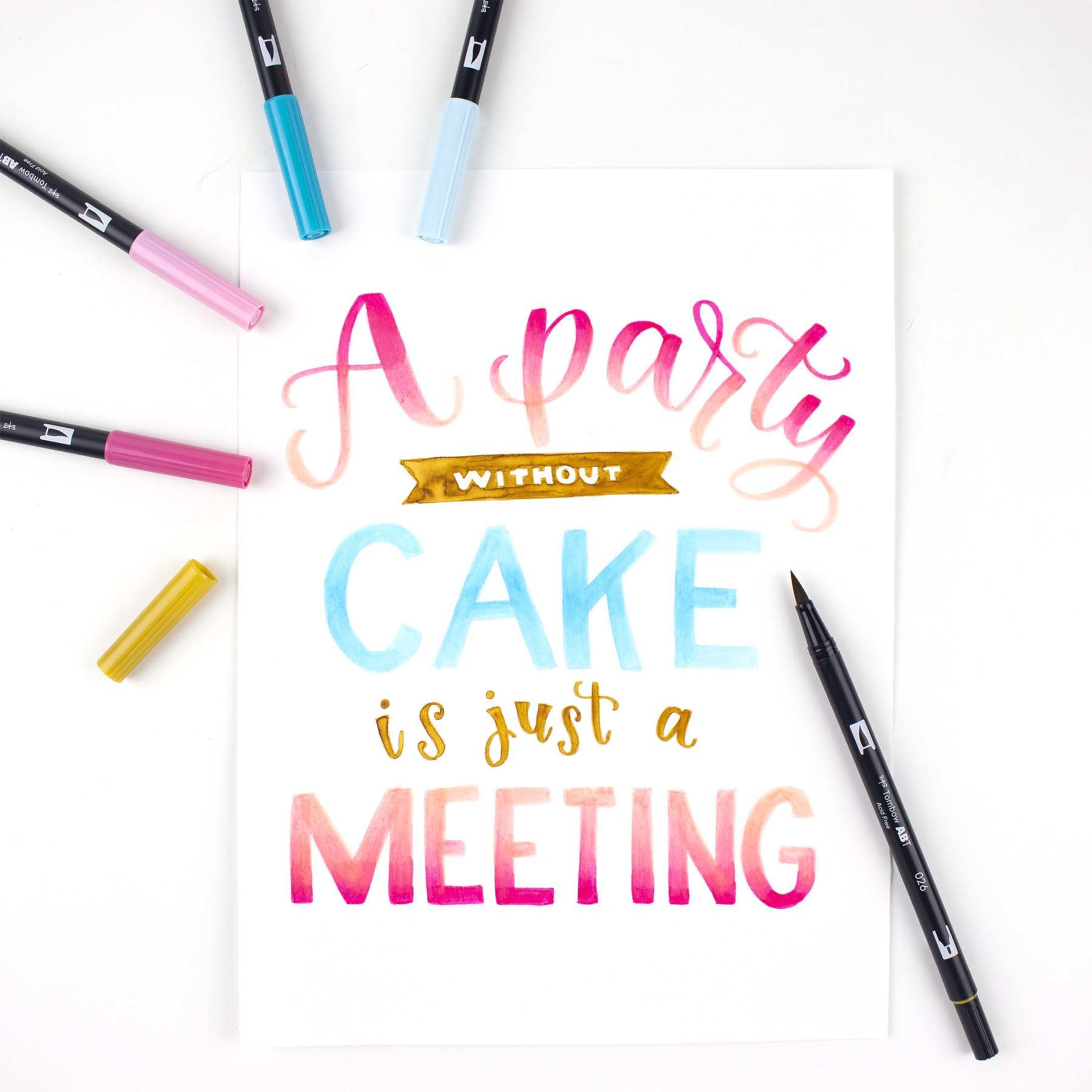 Tombow Dual Brush Pen Set, 10-Colors, Celebration