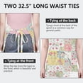 thumbnail image 6 of Pioneer Flower Floral Print Pattern Apron for Women and Men, Cotton Linen Waterproof with Pockets, Adjustable, 33x27 Inch for Kitchen, Gardening, BBQ, Salon, 6 of 6