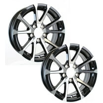 eCustomrim 2-Pack Aluminum Trailer Wheels 15x6 15 Inch Rim Black and Machined 5 Lug