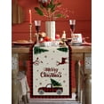 thumbnail image 2 of Christmas Truck Cotten Linen Table Runners 120 Inches Long, Red Buffalo Plaid, Non-Slip Burlap Table Cloth Runner for Home/Dining/Wedding/Party/Holiday, Farmhouse Christmas Theme Table Decorations, 2 of 4
