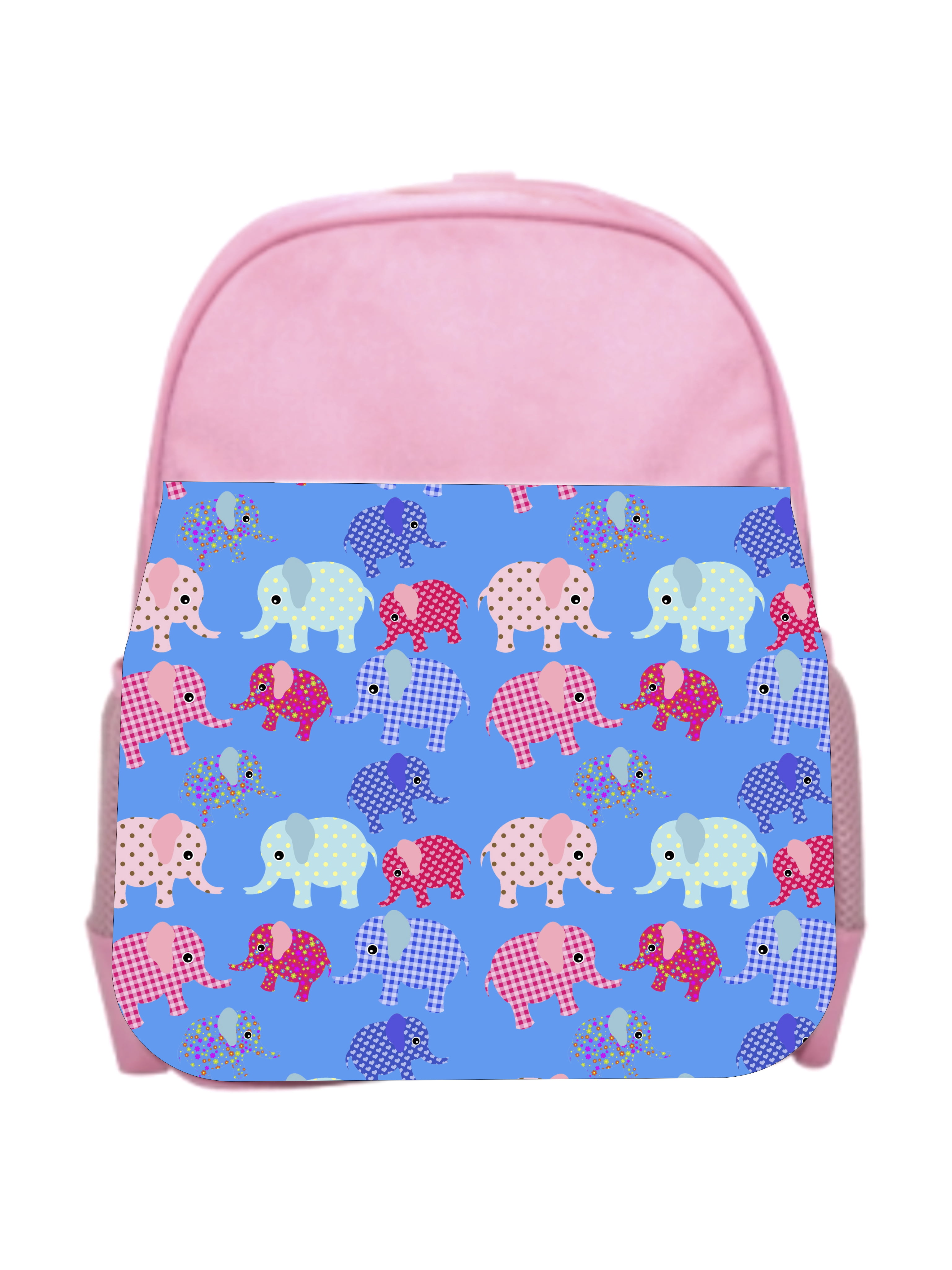 Elephants Girls Pink Preschool Toddler Childrens Backpack & Lunch Box