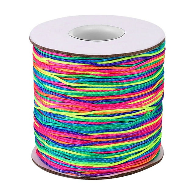Shisuyan ROSENICE 100m 1mm Multicolor Cord Thread Chinese Knot Macrame Cord Bracelet Braided String DIY Tassels Beading Thread