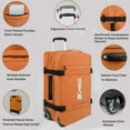 thumbnail image 2 of 3 Piece Softside Luggage Set, Heavy-Duty Water-Resistant Softshell Suitcase with Wheels, 20"/26"/30" Lightweight Rolling Luggage Bag, Orange,TA510, 2 of 8