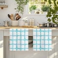 thumbnail image 4 of Blue Plaid Kitchen Towels Set of 3, Farmhouse Buffalo Check Stripes Modern Geometric Absorbent Dish Towels for Kitchen, Microfiber Hand Towel, Quick Drying Tea Towel for Cleaning Dishcloths, 4 of 7