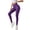Purple, variant on UTTOASFAY Woman Pants Fashion Ladies Pure Color Pants Hip Lifting Elastic Fitness Running Yoga Pants Wine S