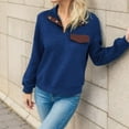 thumbnail image 2 of Vedolay Sweatshirt for Women Womens Oversized Long Sleeve Shirts Pullover Crewneck Sweatshirts Casual Tops,Blue S, 2 of 3