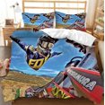 thumbnail image 1 of YingD Boys Video Game Bedding Set King Duvet Cover Blue Hexagon Geometric, 1 of 5