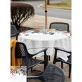 thumbnail image 4 of Outdoor Tablecloth with Umbrella Hole and Zipper, Boho Flowers Square Table Cloth 54x54 Inch Waterproof Tablecloth, Bohemian Abstract Floral Vintage Wood Plank Picnic Table Cover for Patio Camping, 4 of 7