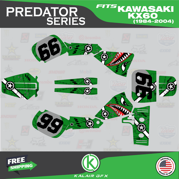 Kalair GFX Graphics Kit for Kawasaki KX60 (1984-2004) Predator Series