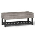 thumbnail image 1 of Trent Home 44" Transitional Rectangle Ottoman Bench in Gray Taupe Faux Leather, 1 of 7