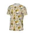 thumbnail image 6 of Wukai Gnomes Bees And Sunflowers Print Men's Short-Sleeved Mesh T-Shirt,Quick-Dry Short Sleeve Workout T-Shirt-Medium, 6 of 8