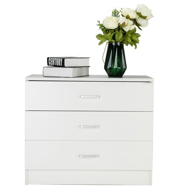 Wood Simple 3 Drawer 4 Drawer Dresser White Black Storage For