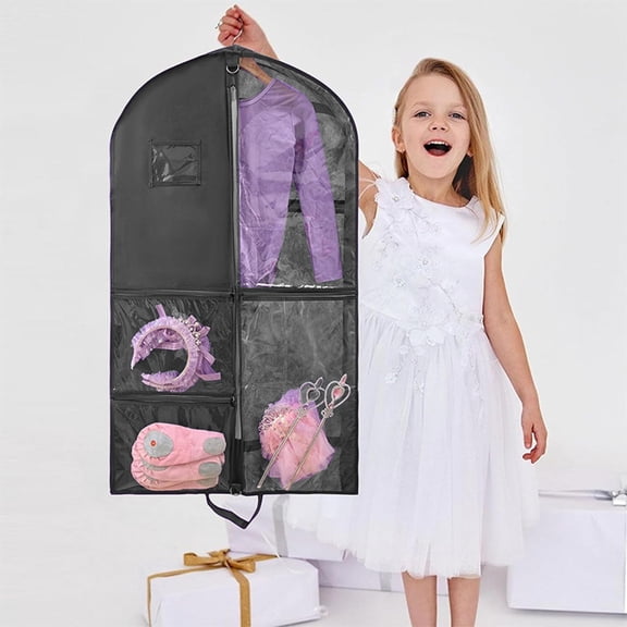 1 pack Suit Bag Garment Bag Storage Breathable, 40" Coat Storage Bag hanging, Foldable Wardrobe, For Dresses Suit Coats Storage