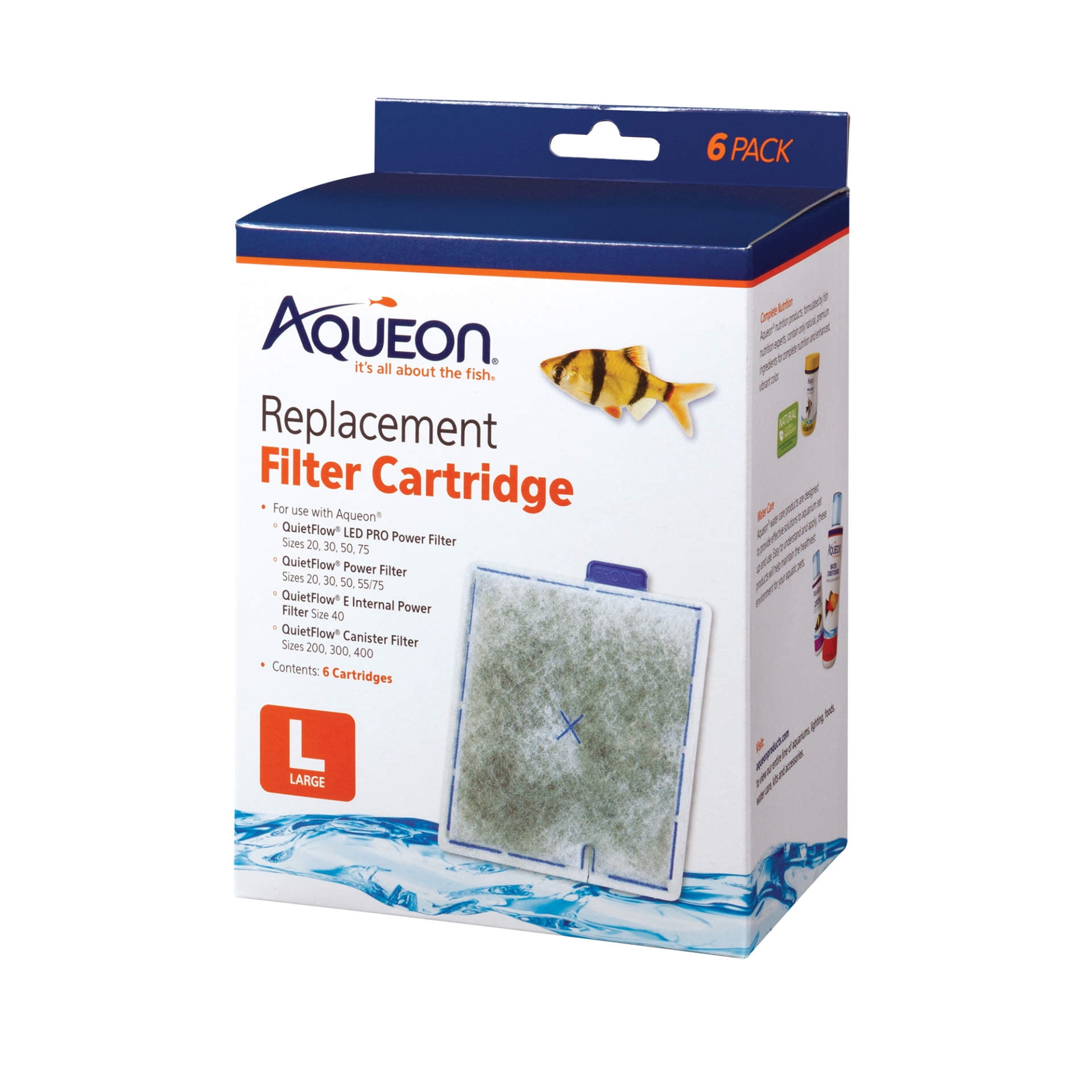 Aqueon Filter Cartridge, Large, 6-Pack - Walmart.com