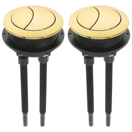 

NUOLUX 2pcs Round Head Buttons Flushing Cistern Buttons Bathroom Toilet Accessory