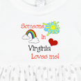 thumbnail image 4 of Inktastic Someone in Virginia Loves Me Girls Baby Dress, 4 of 5