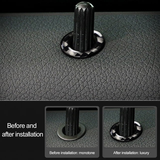 Pegatina para pasador de puerta de coche, 4 piezas, cerradura de puerta de coche, moldura para pasador de puerta de coche, cubierta para pasador de cerradura de puerta, rendimiento confiable