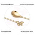 thumbnail image 3 of Cuchara de café ZHAOCHENG acero inoxidable con hojas de oro 10 piezas, 3 of 5