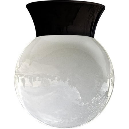 

7.5 x 6 x 6 in. 120 V 25 watts Incandenscent Type Polycarbonate Surface Mounted Ceiling Fixture Black