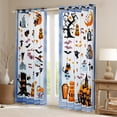 thumbnail image 2 of Feelyou Blue Ghost Skeleton Blackout Curtains Set of 2 (52x84 Each), Cartoon Sugar Halloween Window Curtains, Teen Boy Girl Kid Curtains and Drapes, Curtains and Drapes Room Decor, 2 of 6