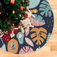 thumbnail image 5 of FMSHPON Jungle Fruits Xmas Christmas Tree Skirt Stand Mat for Holiday Party Decoration Indoor Outdoor 48 inches, 5 of 6