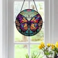 thumbnail image 3 of AatoeaX Unique Butterfly Window Decor: Vivid Colors, Transparent Acrylic, Hanging Art Panel for Home, Bohemian - Themed Spaces & Wall Accents, 3 of 6