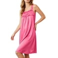 thumbnail image 6 of ZyeKqe Nightgown for Women Sleeveless Ruffled Bow Lightweight Loose Comfy Casual Loungewear Sleep Shirts Midi Dress, 6 of 7