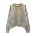thumbnail image 4 of Wdgfv Women's Pullover Knit Top Oversized Soft Knit Pullover Sweater for Women Cozy Crewneck Winter Fall Casual Wear Comfortable Loose Fit Fashionable, 4 of 4