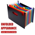 thumbnail image 5 of Schools Supplies, Accordion File Organizer, 12 Pockets Expanding File Folder, Portable Monthly Paper Bill Tax Receipt Organizer, Letter A4 Size Document Holder with Blank Labels, Back to Schools, 5 of 5