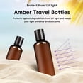thumbnail image 4 of HYOWUIER 10 Pack 3.4 oz Amber Plastic Travel Bottles for Toiletries TSA Approved Leakproof Travel Size Containers Empty Small Plastic Shampoo Lotion Bottles with Labels, 4 of 14